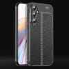 Протиударний чохол Litchi Texture для Samsung Galaxy A35 - чорний