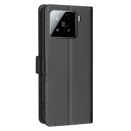 Чохол-книжка Litchi Texture RFID Anti-theft Leather для Xiaomi 15 Pro - чорний
