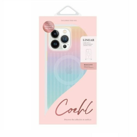 Оригінальний чохол Uniq Coehl Linear Magnetic Charging для iPhone 16 Pro Max - Iridescent