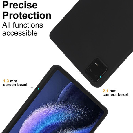 Чехол Oil Spray Skin-friendly TPU Tablet Case для Xiaomi Pad 6 / 6 Pro - черный