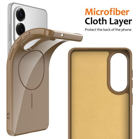 Протиударний чохол Glossy TPU Shockproof MagSafe для Samsung Galaxy S25 Edge 5G - золотий