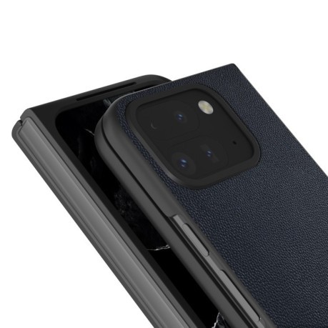Чохол ABEEL Genuine Leather Luxury для Google Pixel 9 Pro Fold - синій