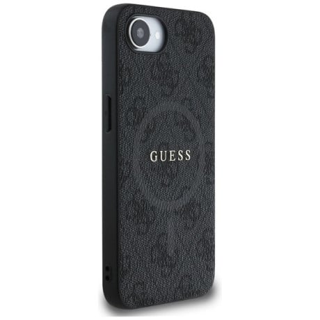 Оригинальный чехол Guess 4G Ring Classic MagSafe для iPhone 16e - black