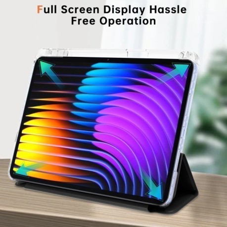 Чехол-книжка Clear Acrylic Demation Leather для Xiaomi Pad 7 / 7 Pro - черный