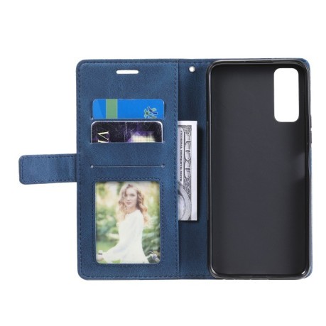 Чохол-книжка Skin Feel Splicing для Vivo Y72 5G / Y52 5G / iQOO Z3 - синій