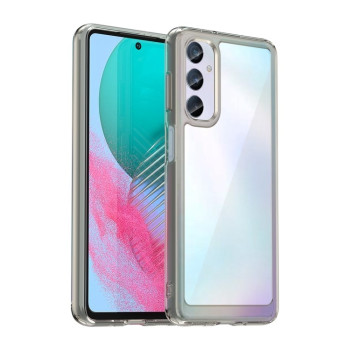 Противоударный чехол  Colorful Acrylic Series с цветной силиконовой боковиной на Samsung Galaxy M54 5G - серый