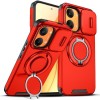 Протиударний чохол зі шторкою камери Sliding Camshield і кільцем-підставкою на Redmi Turbo 5 Max / Poco X8 Pro Max — червоний