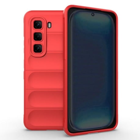 Силиконовый чехол Magic Flannel на Infinix Hot 50 Pro 4G Global - красный