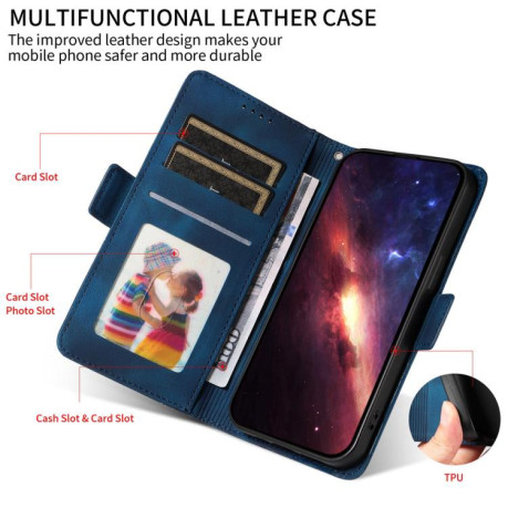 Чехол-книжка Embossed Rhombus Starry Leather для Xiaomi Redmi Note 14 4G 164.84mm - синий