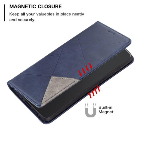 Чехол-книжка Rhombus Texture для Xiaomi Redmi Note 14 Pro 4G - синий