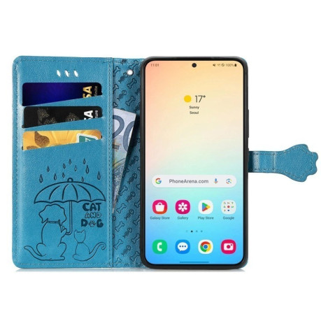Чохол-книжка Cat and Dog для Samsung Galaxy S25 Ultra 5G - синій
