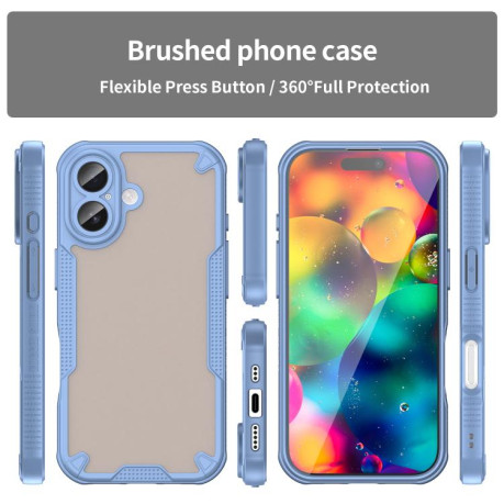 Противоударный чехол Armor Glaze PC Hybrid для iPhone 17 - синий