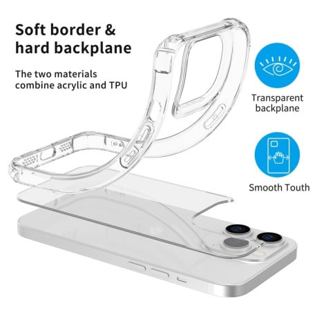 Акриловий протиударний чохол Frosted Airbag для iPhone 14 Pro - прозорий