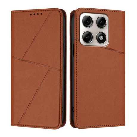 Чехол-книжка Strong Magnetic Frosted на Motorola Edge 70 Pro 5G — кофейный