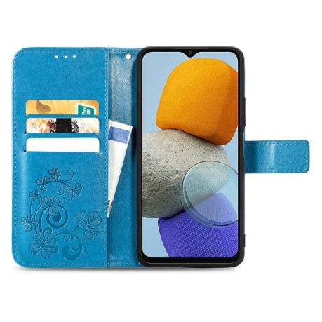 Чохол-книжка Four-leaf Clasp Embossed Samsung Galaxy M23 - синій