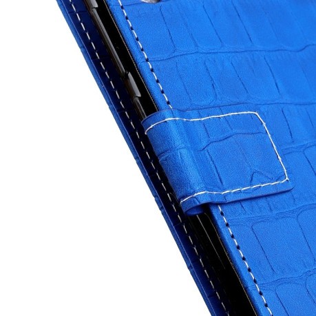 Чохол-книжка Magnetic Crocodile Texture на Realme X50/X3 - синій