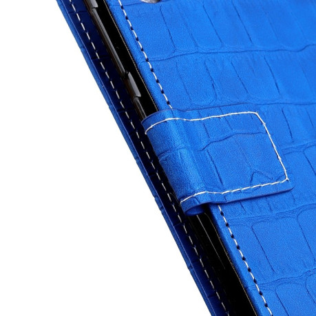 Чехол-книжка Magnetic Crocodile Texture на Samsung Galaxy A02s - синий