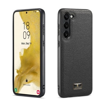 Противоударный чехол Fierre Shann Leather для Samsung Galaxy S24 5G - черный