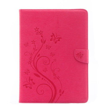 Чехол-книжка Pressed Flowers Butterfly Pattern для iPad Pro 9.7 - красный