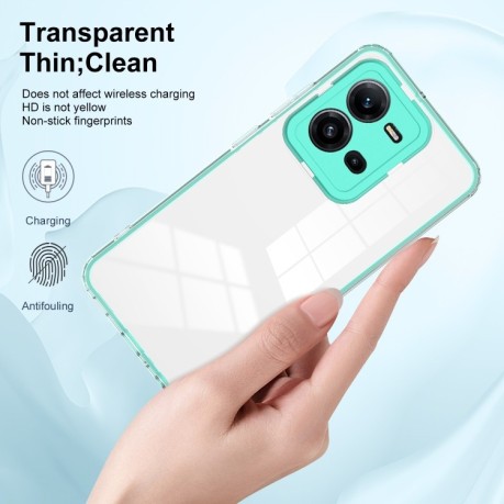 Противоударный чехол Clear Color Frame для Vivo V25 5G / V25e 4G - зеленый