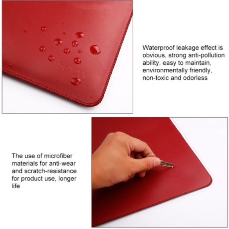 Кожаный Чехол конверт 4 в 1 LPK Microfiber Leather для MacBook Air/Pro 13 Коричневый с чехлом для мышки и зарядки