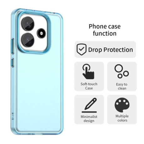 Противоударный чехол Candy Series для Xiaomi Redmi Note 14 5G/Poco M7 Pro 5G - синий