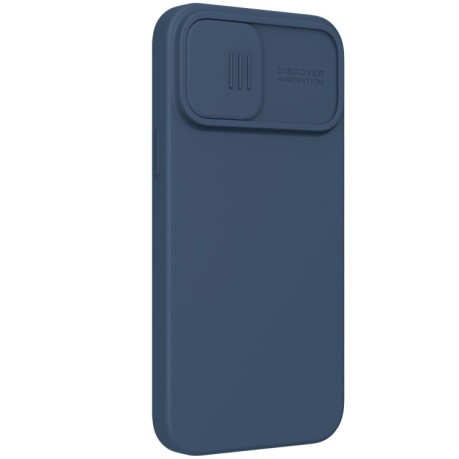 Силиконовый чехол NILLKIN CamShield для iPhone 13 Pro Max - синий