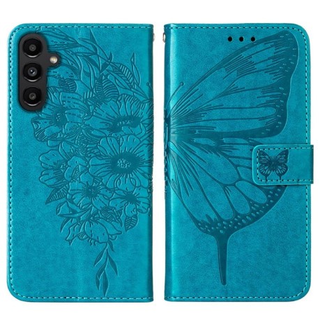 Чехол-книжка Embossed Butterfly для Samsung Galaxy A15 - синий