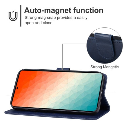 Чохол-книжка EsCase Leather на Samsung Galaxy S24 Ultra 5G - синій