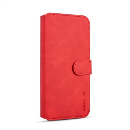 Кожаный чехол- книжка DG.MING Retro Oil Side на Samsung Galaxy A70-красный