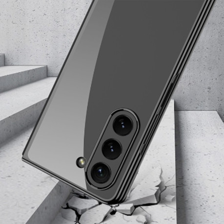 Противоударный чехол GKK Electroplating для Samsung Galaxy Fold 5 - черный