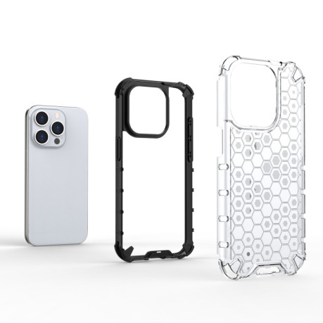Чохол протиударний Honeycomb на iPhone 15 Pro - синій