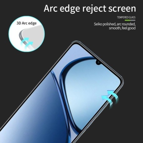 Защитное стекло PINWUYO 9H 3D Full Screen на For Realme C61 / C63 - черное