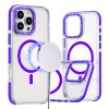Чехол Dual-color MagSafe TPU Hybrid для iPhone 16 Pro - фиолетовый