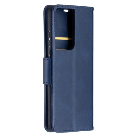 Чохол-книжка Retro Lambskin Texture Samsung Galaxy S21 Ultra - синій