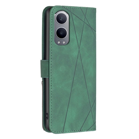 Чохол-книжка Rhombus Texture для OnePlus Nord CE4 Lite -чорний - зелений