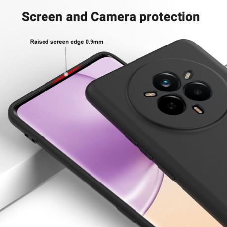 Силіконовий чохол Solid Color Liquid Silicone на Realme 14 Pro+ - чорний