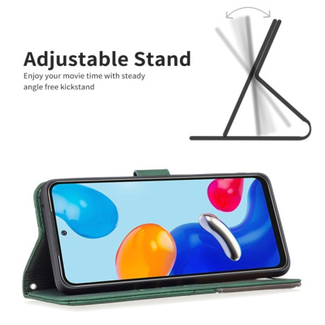 Чохол-книжка Magnetic Buckle Rhombus для Xiaomi Redmi Note 12S 4G / Note 11 - зелений