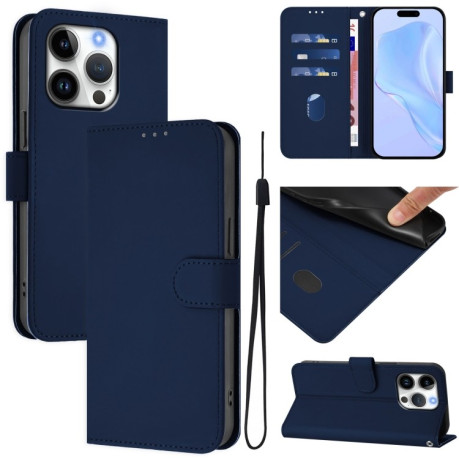 Чехол-книжка Skin Feel S-type для iPhone 16 Pro - синий