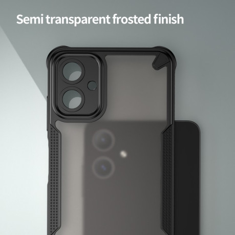 Противоударный чехол Armor Glaze PC Hybrid TPU для Samsung Galaxy A06 - черный