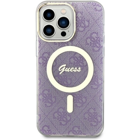 Оригінальний чохол Guess 4G MagSafe для iPhone 14 Pro Max - purple