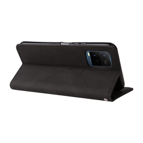 Чехол-книжка Dual-color Splicing Horizontal Flip для Vivo Y21 2020/Y21s/Y33s - черный