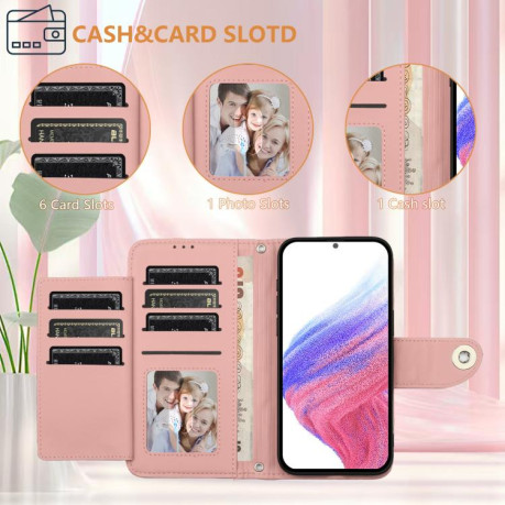 Чохол-книжка Rhombic Texture Flip Leather для Xiaomi Redmi Note 14 Pro 5G/Poco X7 - рожевий