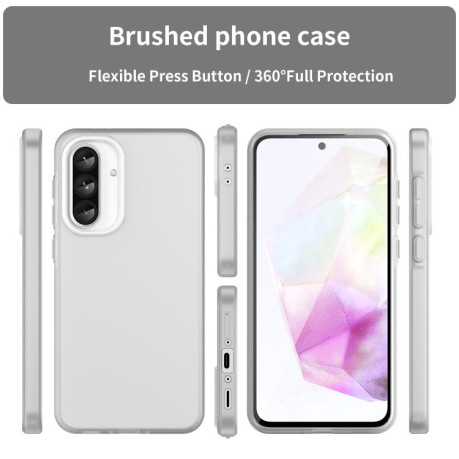 Протиударний чохол Frosted Translucent TPU Hybrid PC для Samsung Galaxy A36 5G - білий