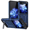 Противоударный чехол Matte Holder Series для Samsung Galaxy Flip 5 - темно-синий