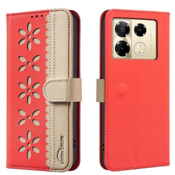 Противоударный чехол Shield Frame Holder MagSafe для Infinix Note 40 Pro / 40 Pro+ - красный