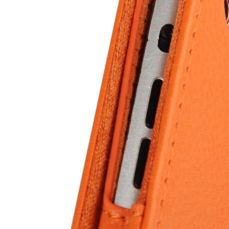 Чехол-книжка Litchi Texture 2-fold на iPad mini 1 / 2 / 3 - оранжевый