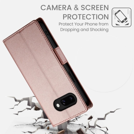 Чехол-книжка Side Buckle Magnetic Frosted Leather для Google Pixel 9a - золото
