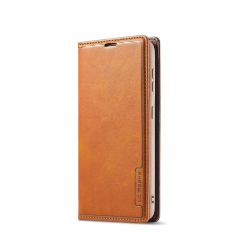 Чохол-книжка LC.IMEEKE LC-001 Series для Samsung Galaxy S22 5G - коричневий
