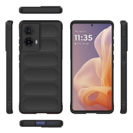 Силіконовий чохол Magic Flannel для Motorola Moto G85 5G Global - чорний